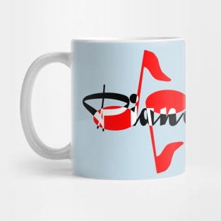 Piano Red Notes Mug